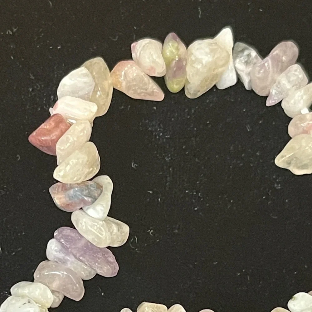 Handcrafted Stress Away Gemstone Bracelet Agate and Rose Quartz - Picture 3 of 4